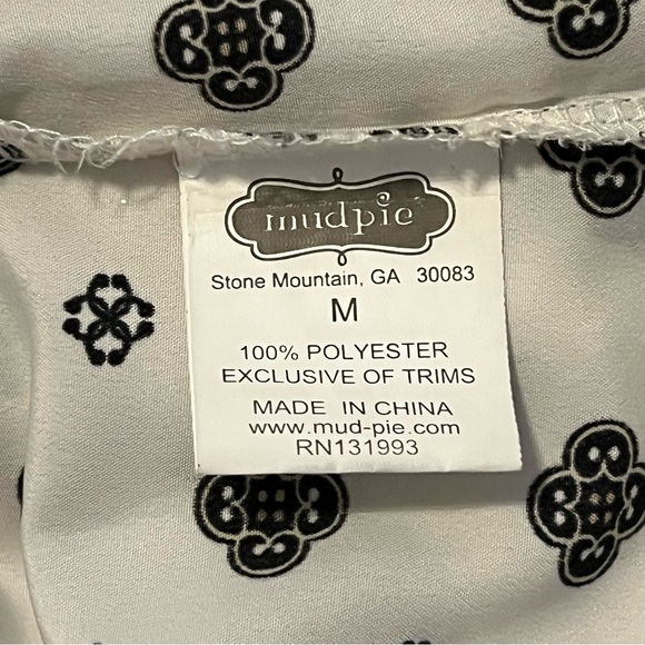 Mud Pie Ruffle Neck Tunic Size Medium - Picture 6 of 7